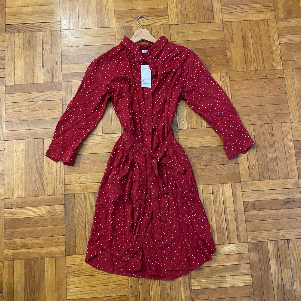 Women’s Uniqlo Polka Dot Dress In Red ❤️💫
